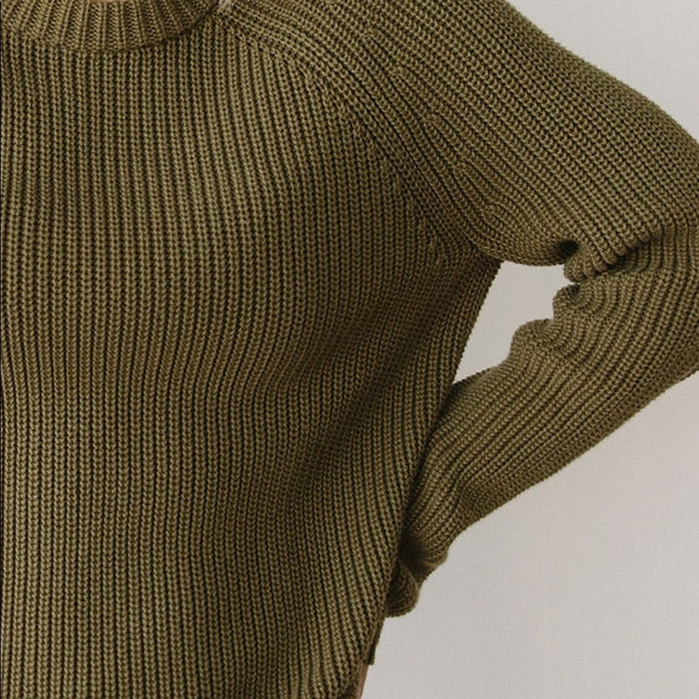 Jenni Kayne Fishermen Sweater Cotton Olive